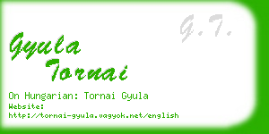 gyula tornai business card